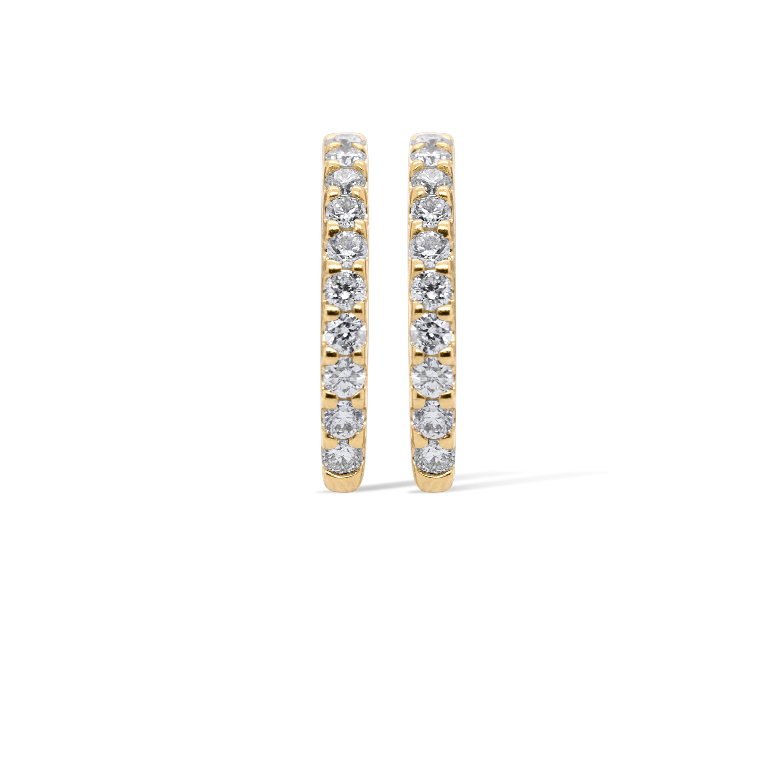 Diamond Hoop Earrings 0.32 ct. 14K Yellow Gold